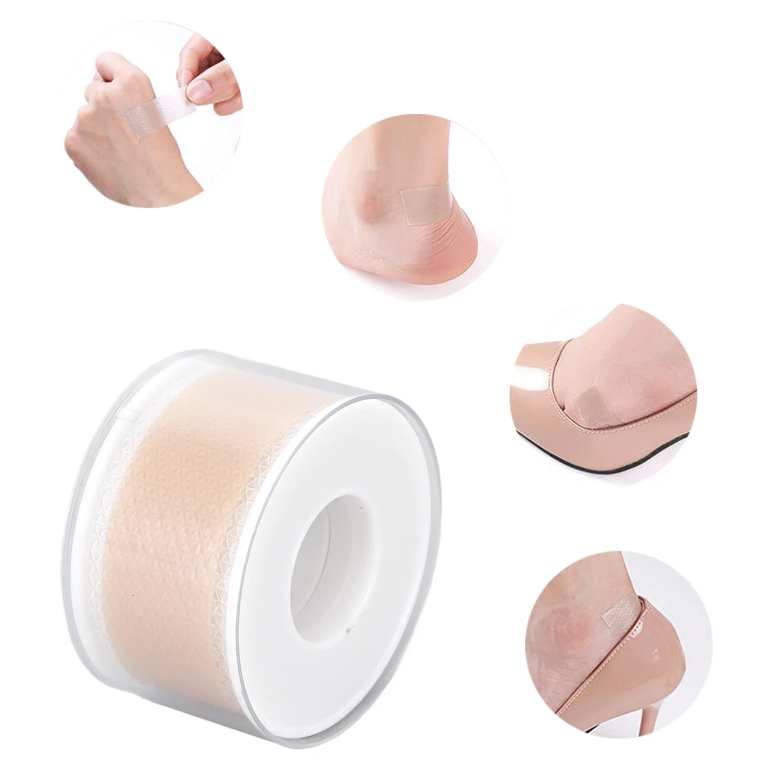 

2pcs Gel Heel Protector Foot Heel Bandages Prevent Friction Blister Recovery Scar Covering Silicone Gel Toes Sticker 78.7in