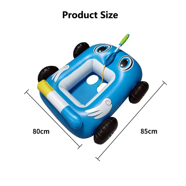 New Children Swimming Ring Inflatable Car Seat Ring Kid Child Swim Ring Accessories Play Gun Water Fire Truck Bumper Car Toys 6