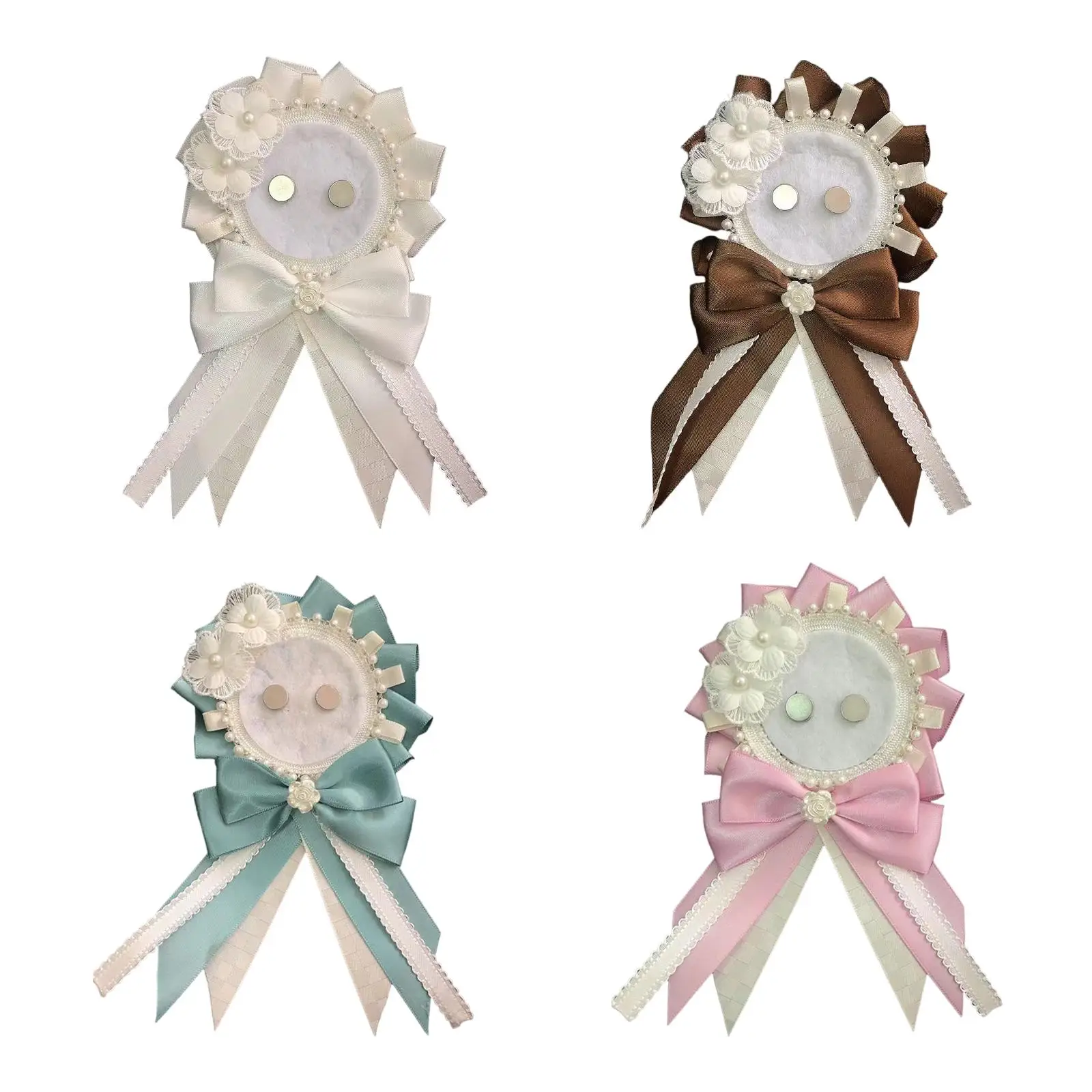 

DIY Anime Badge Display Holder Simple to Use Silk Multi Use Vintage Attachments Handmade Accessories Decoration for Hat Dress