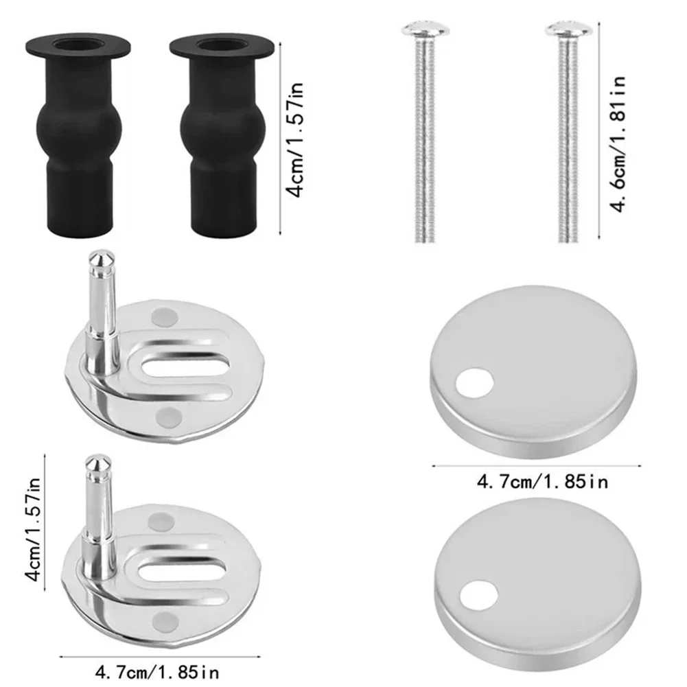Toilet Cover Hinge Toilet Lid Mounting Connector Screws Bolt Hinge Kit Top Mounted Accessories Replacement Parts Fittings