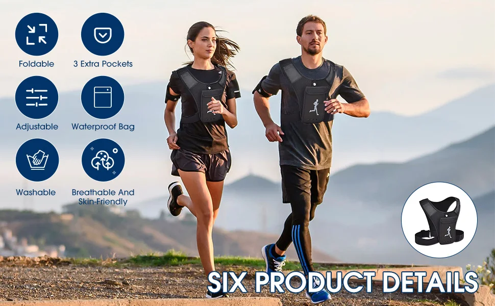 Gilet De Course Pour Homme Et Femme, Bretelles De Poitrine