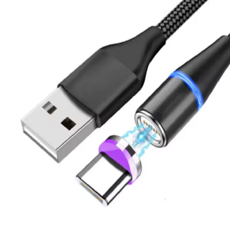 Magnetic Fast Charging Cable with USB Type C and Micro USB - 3 in 1