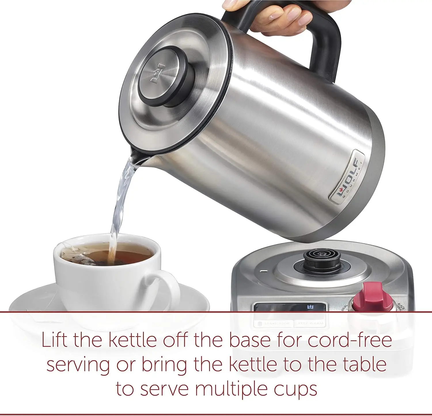 True Temperature Electric Kettle, 1.5 Liter Capacity 6