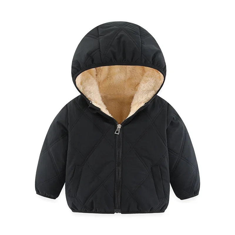 Winter Warm Halten Mädchen Jacke Gefüttert Mit Samt Dicke Baumwolle Gepolsterte Kapuze Mantel Für Kinder Kinder Halten Die Kalte Oberbekleidung – Detail 6