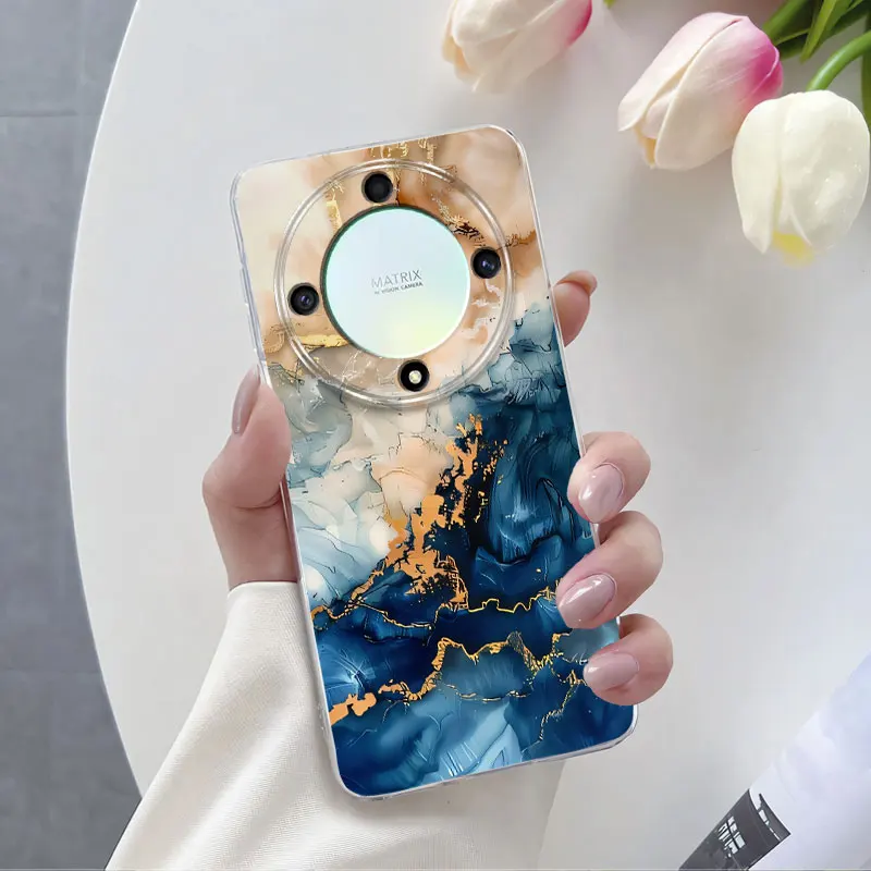 Luxury Flower Clear Soft Silicone Protective Phone Case