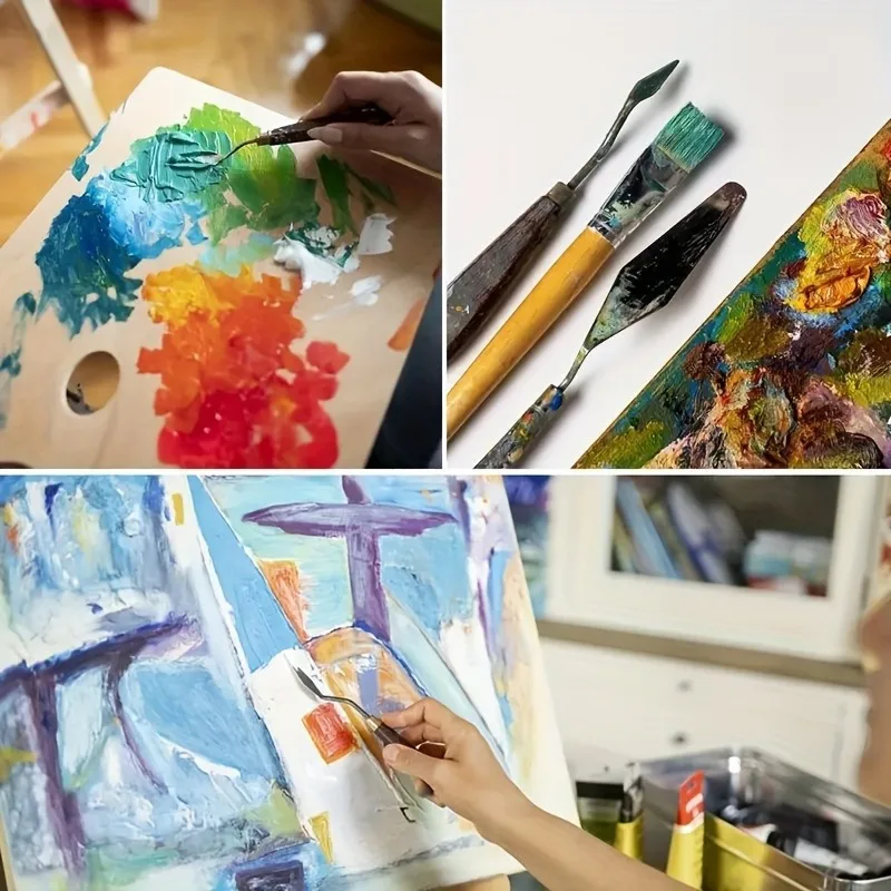 11pcs Professional Stainless Steel Palette Knife Set For Acrylic, Oil, Watercolor & Rock Painting 3