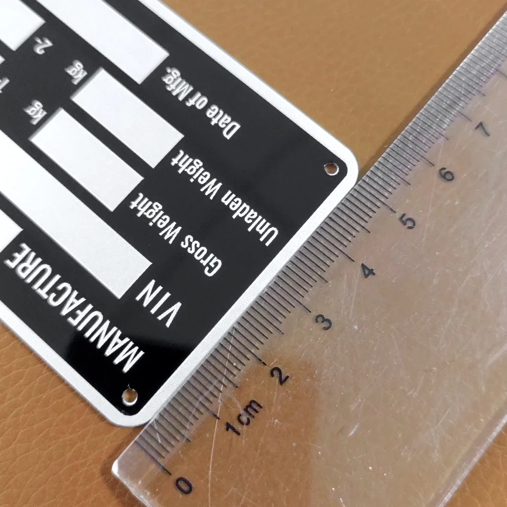 86 X 54mm Aluminum Trailer ID Tag Vin Plate Serial GVWR Medical RV Parts Camper Accessories