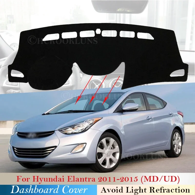 

Крышка приборной панели, защитная накладка для Hyundai Elantra 2011 2012 2013 2014 2015 MD UD Avante, аксессуары для приборной панели коврик от солнца