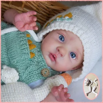 Kit Bambola Reborn Mikki da 17 Pollici, Nuovo e Popolare, Non Finito, Non Dipinto, Colore Fresco, con Corpo in Stoffa, Parti Fai-da-te per Bambola, Solo per Artisti
