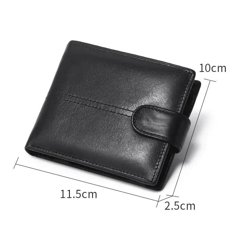 Rfid Blocking Genuine Leather Wallet Men with Coin Pocket Dollar Wallet Real Leather Purse for Men 5