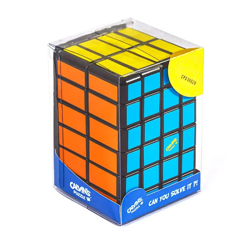 Calvin's Puzzle Magic Cube Flat 246 Cube 2x4x6 Unequal Order Cube Black Sticker Shaped Children's Puzzle Brain Burning Toy