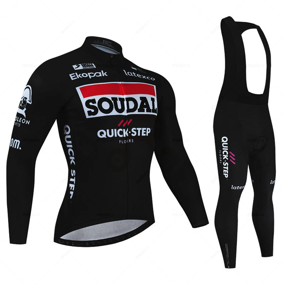 Autumn Cycling Set Long Sleeve Jersey MTB Riding Sportswear Road Bike Clothing Bib Pants Bicycle Uniform