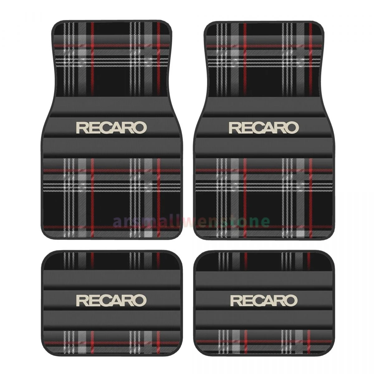 Recaros 4PCS Crystal Velvet Women's Car Floor Mat Anti Fouling Car Floor Mat Interior Accessories
