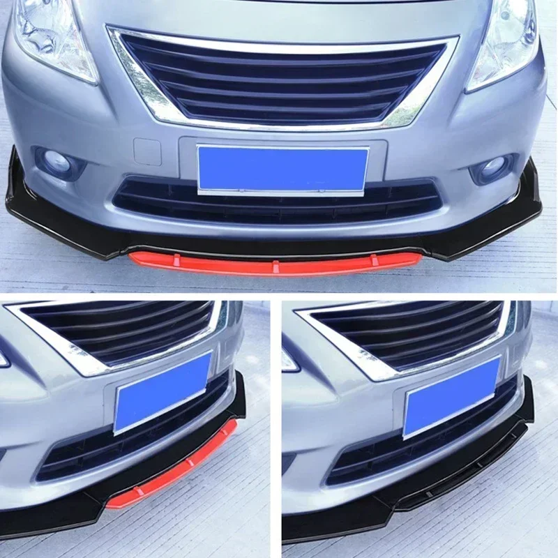 ABS Plastic Car Front Bumper Lip Body Kit Spoiler Splitter Diffuser