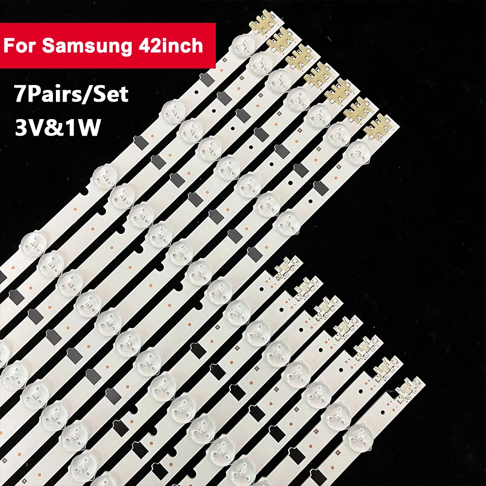 7Pair Backlight TV Strip LED For Samsung 42f 9+5led UE42F5000 UE42F5300 UE42F5500 UE42F5570S UE42F5020AKXUA UA42F5000AWXSH 7pairs set 42in led backlight strip for samsung 40f 9 5led ua42f5000awxab ue42f5570ssxzh ue42f5000akxru ue42f5000awxxh d2ge460sc