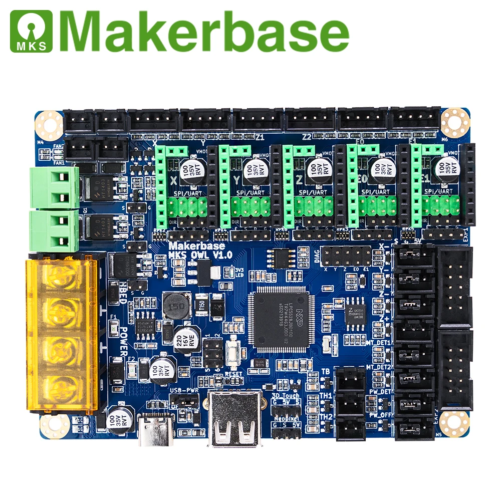 Makerbase Mks Owl Board 32bit 150mhz Lpc5528 Peças de Impressora 3d Ts35 Usb u Impressão de Disco. - Imagem 6
