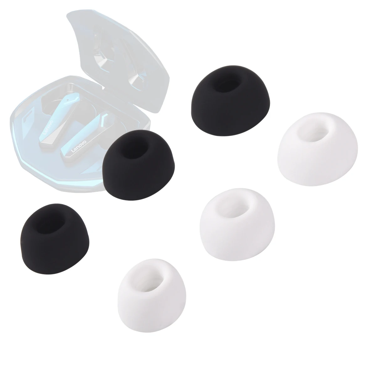 6Pcs Silicone Ear Tips for Lenovo GM2 Pro TWS Earbuds Eartips for LENOVO LP5 Ture Wireless Tips Oval Mouth Earplugs