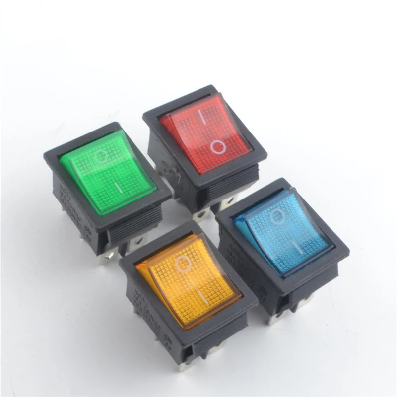220V Indicator Light 4pin 6 Pin Rocker Switch ON OFF 2pcs| | - AliExpress