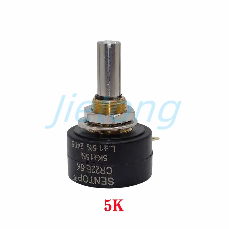 1pc CR22E 1K 2K 5K 10K Conductive Pastic Potentiometer WDD22P1 360 Degree Rotation Replace FCP22E 3Pins 6MM Round Shaft