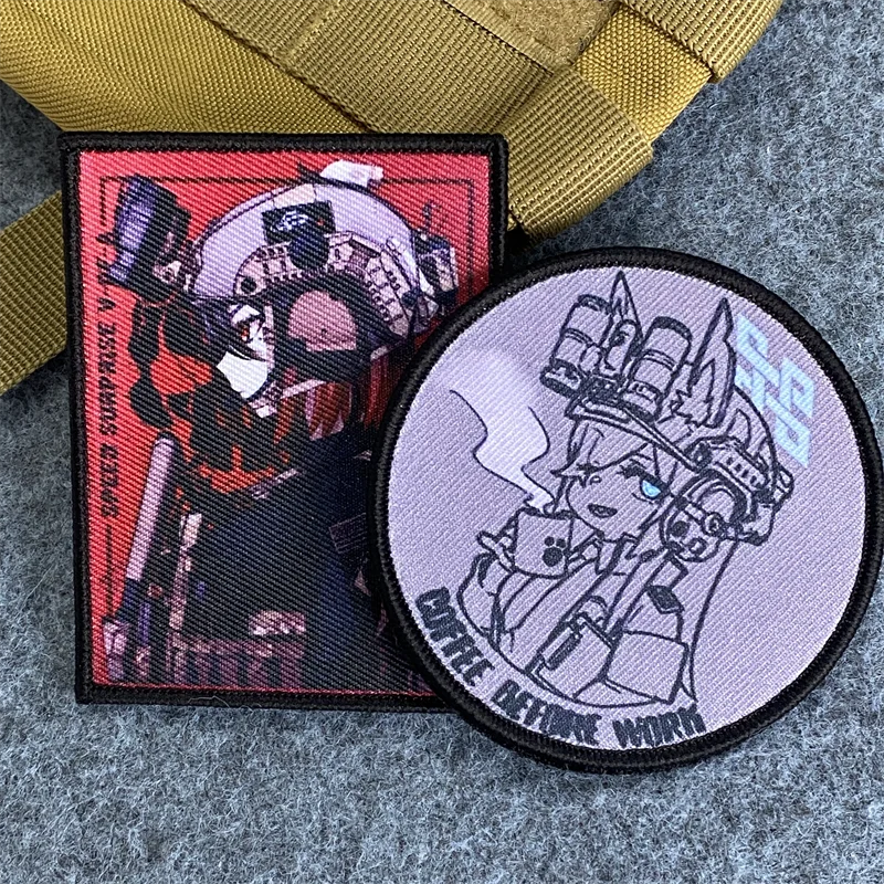 Weilan Archives Kangna Tail Blade Animation Badge Hook and Loop Two-dimensional Super Electromagnetic Gun Patch Backpack Sticker flower patch stickers