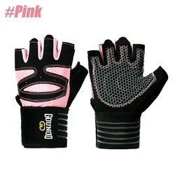 Premium Workout Gloves with Wrist Support and Full Palm Protection - M (Pink - 1Pair)