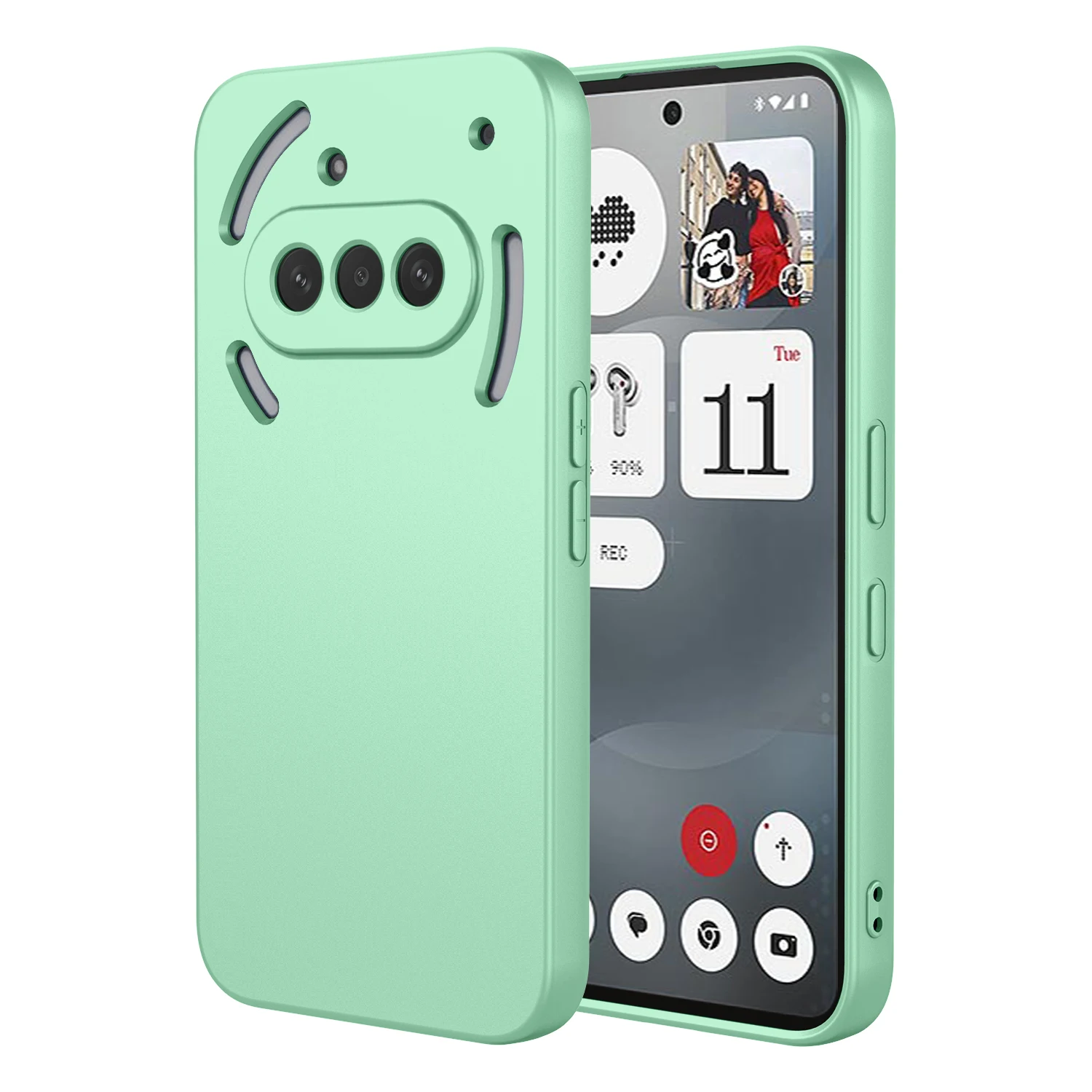 Enhanced Silicone Case with Rugged Armor and Microfiber Lining - Touch Skin Finish