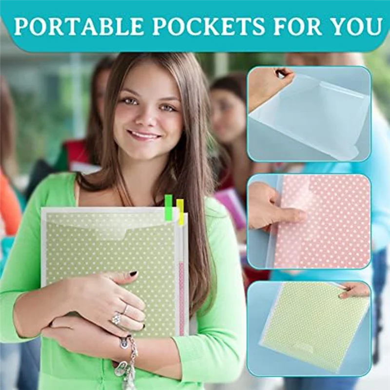 A42Z-36Pcs 버클 디자인으로 플라스틱 스크랩북 종이 보관, 12X12inch를 유지하기 위해 100개의 여러 가지 빛깔의 스티커 색인 탭 포함
