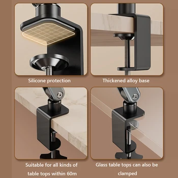 Foldable Flexible Tablet Holder Aluminum Alloy 360° Rotation Bed/Desk Arm Mount Tablet Stand for IPad/iPhoneX/iPad Pro/N-Switch 4