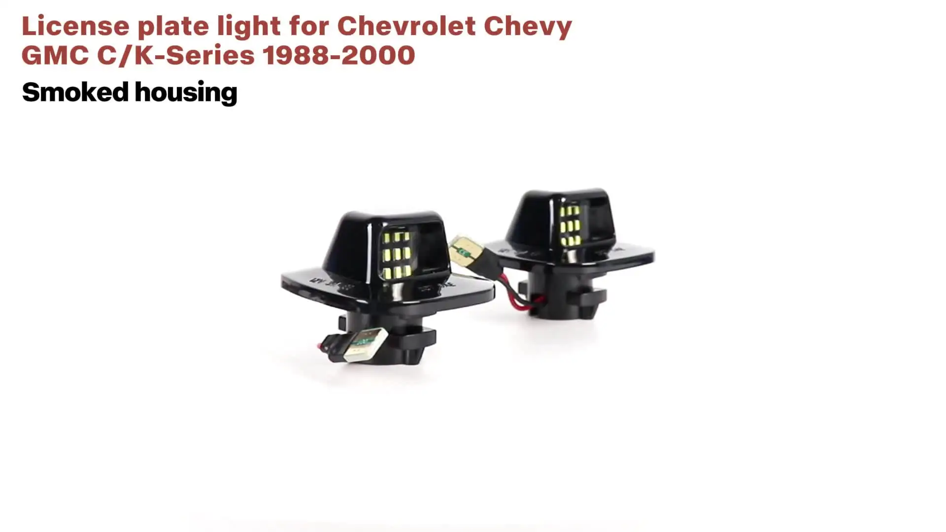 VIPMOTOZ Black License Plate Light Assembly – Replacement For Chevy/GMC Trucks & SUVs