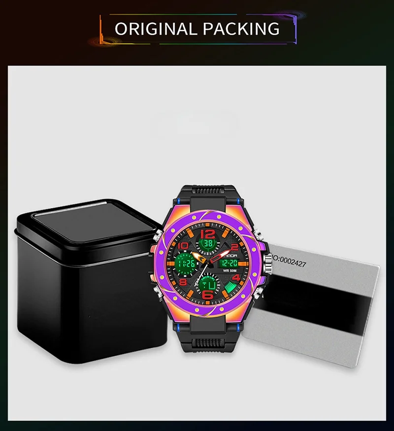 Sanda Multifunctional Creative Colors Dual Display Sports Watches