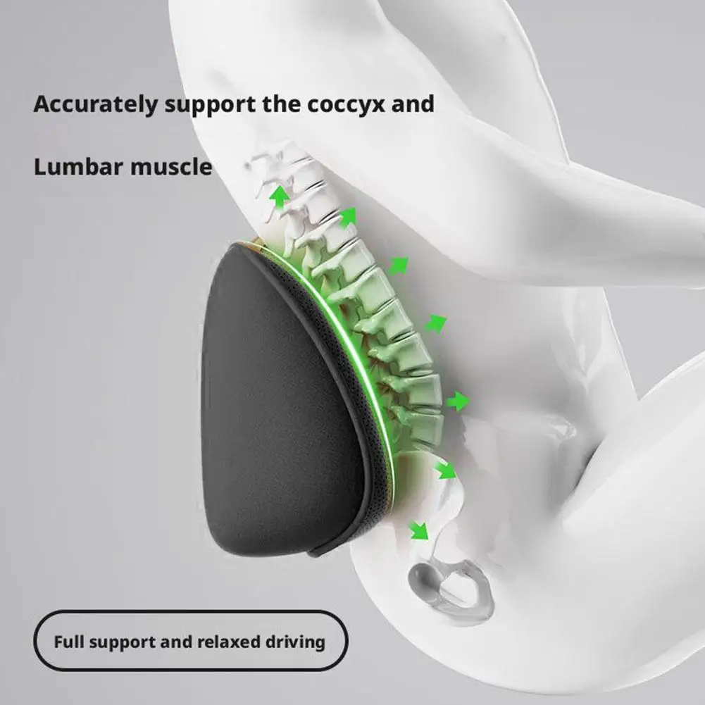 Synthetic Fiber Car Lumbar Support Pillow for Lower Back Relief