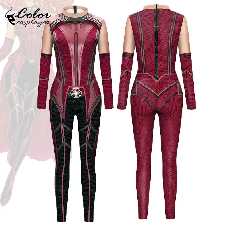 

Color Cosplayer Anime Cosplay Jumpsuit Movie Cos Bodysuit Long Sleeve Zipper Catsuit Halloween Party Costume Adult Zentai
