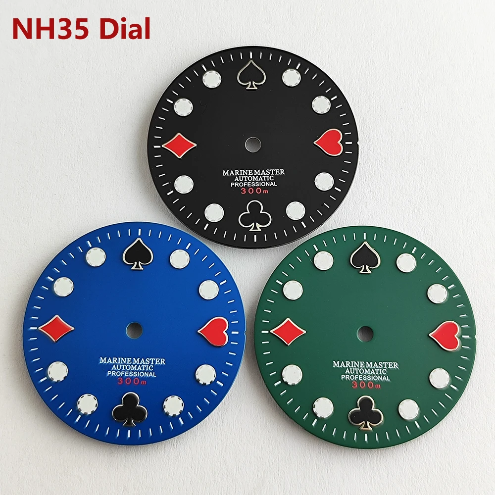 

Зеленый светящийся циферблат NH35 для NH35/ NH36, 28,5 мм