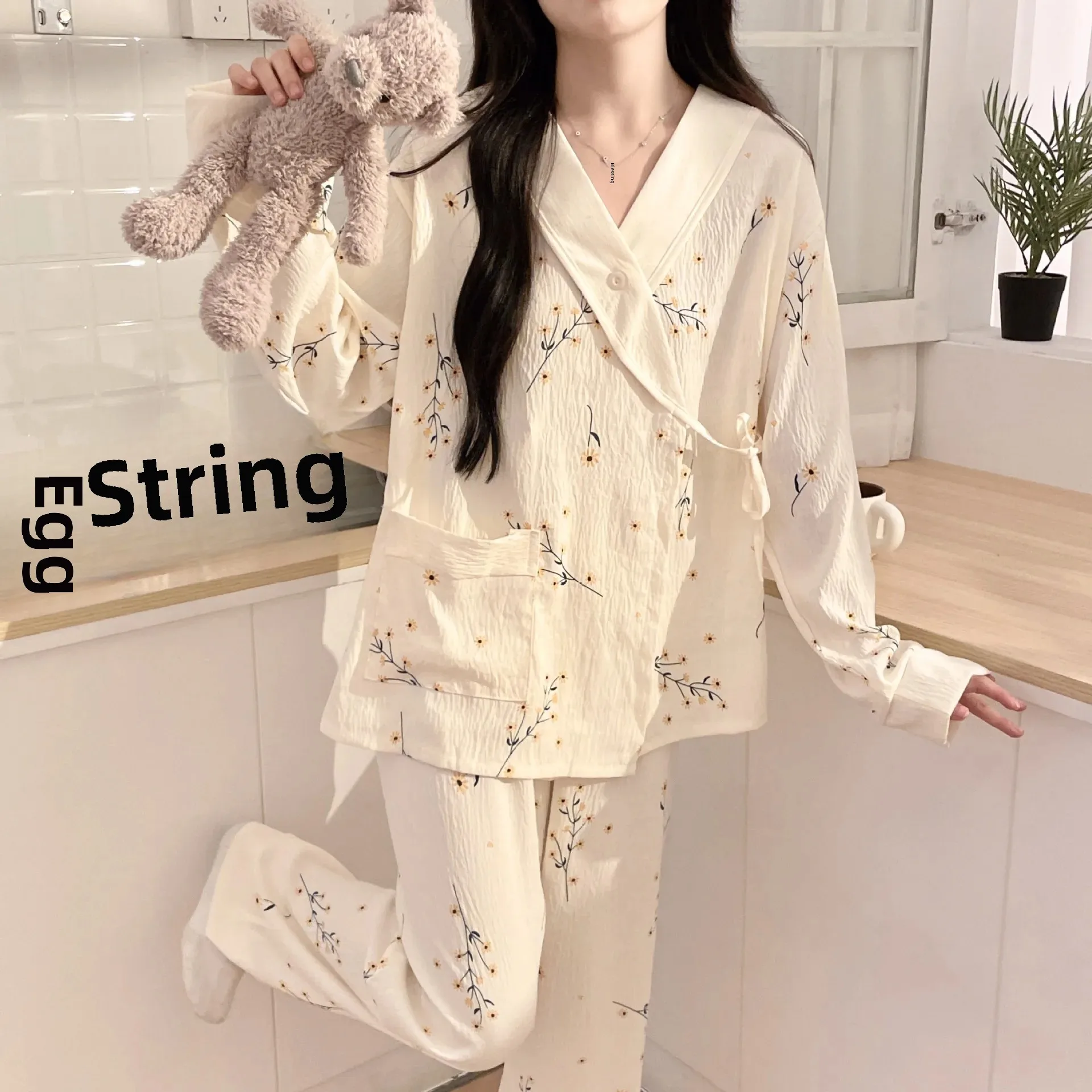 Postpartum Nursing Sleepwear Thin Cotton Gauze Adjustable Breastfeeding Comfortable Maternity Nightgown for Late Pregnancy