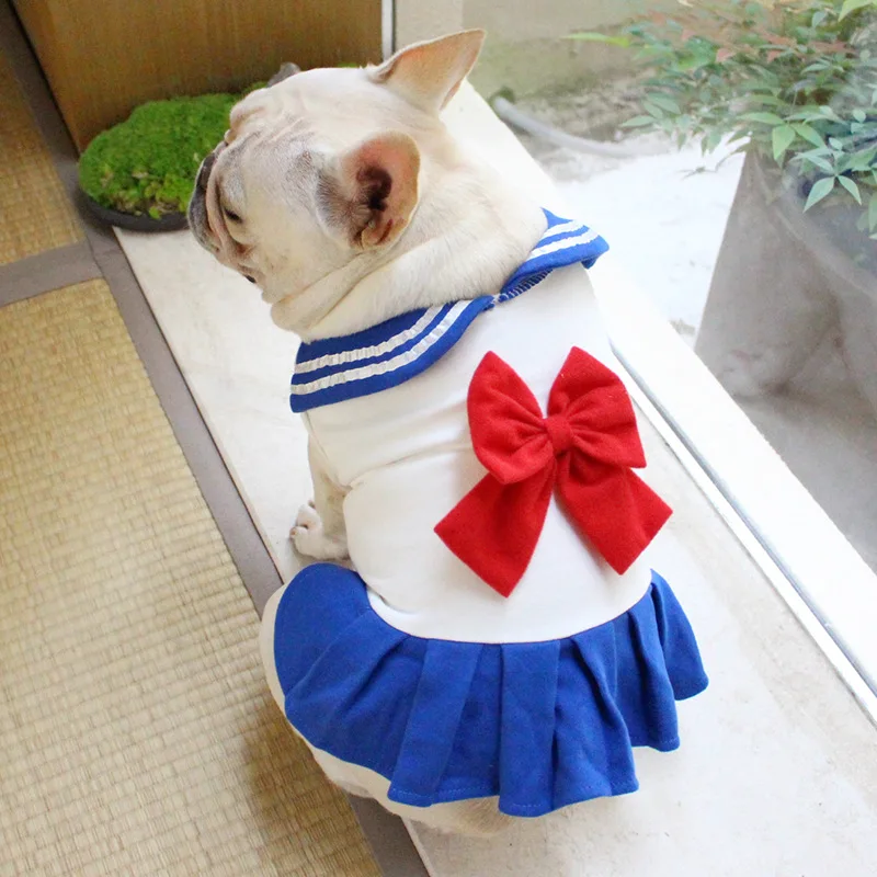 

Dog Dress Funny Pet Costume Pet Clothes for Small Medium Dogs Dress French Bulldog Dogs Cosplay Clothing Skirt with Bow Tie