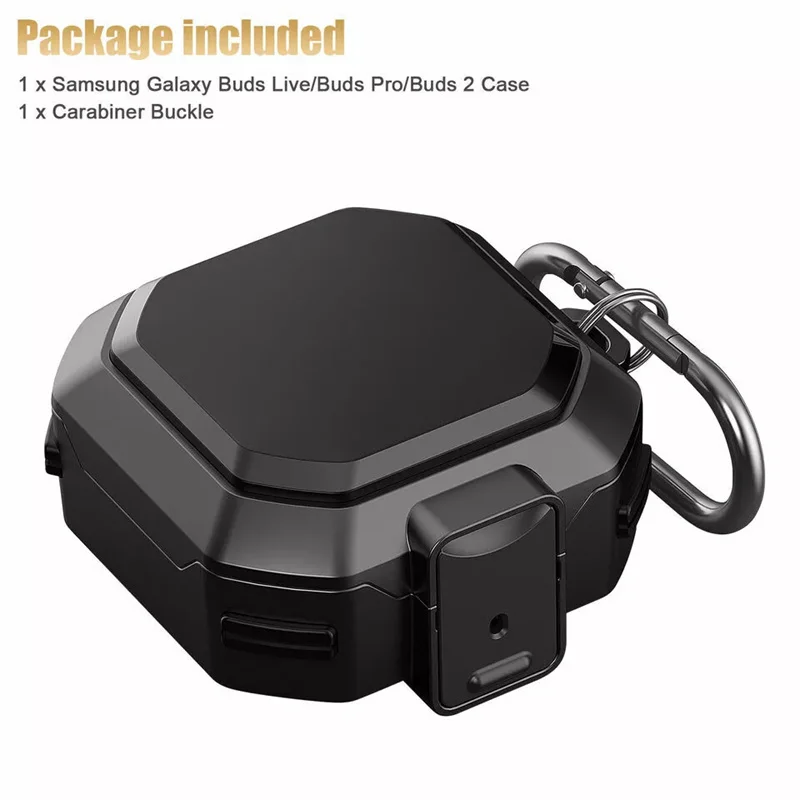 Durable Shockproof Earbuds Protective Case with Keychain Attachment