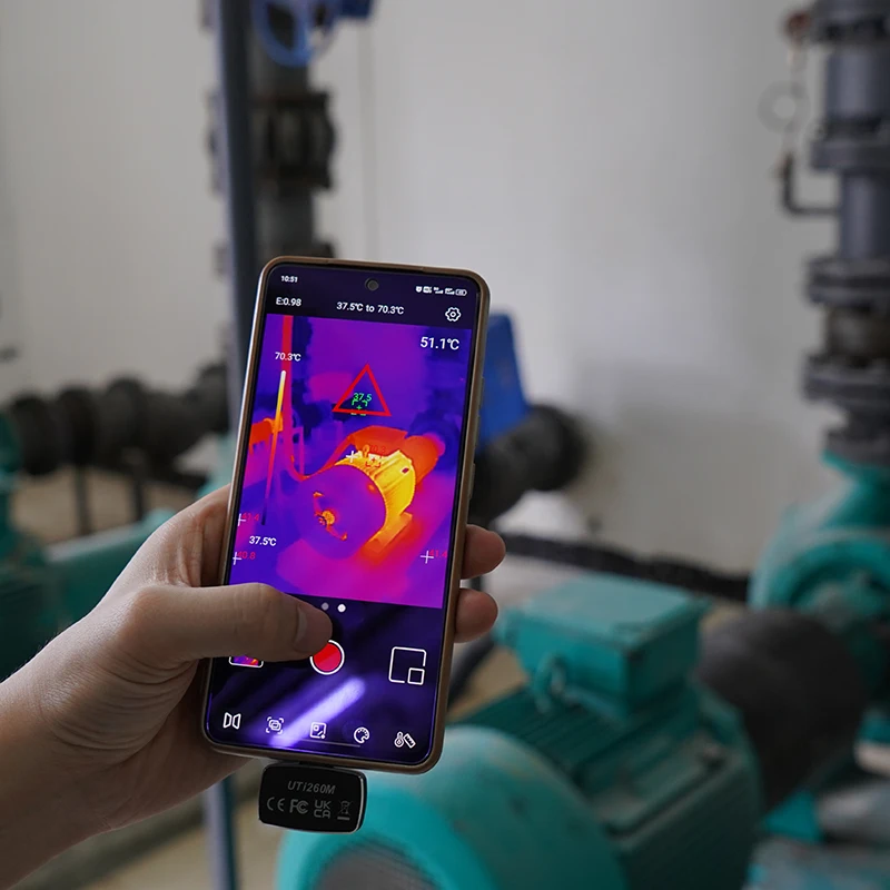 UNI-Tスマホ用サーマルカメラ UTI260M UTI256M 256x192 熱画像カメラ
