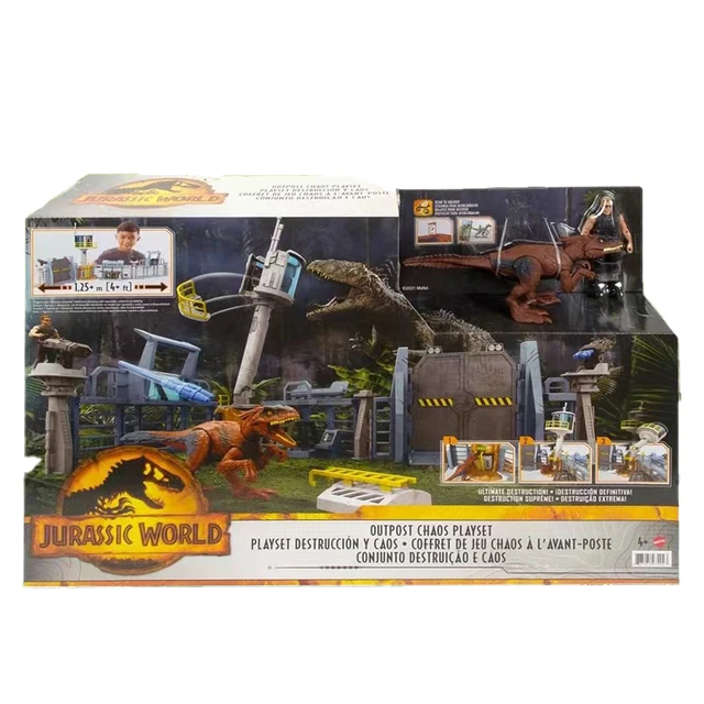 Jurassic World Mattel GYH43 Giganotosaurus Outpost of Ruling Base Hunting Tower Fence Model Giganotosaurus Model Free Shipping 1