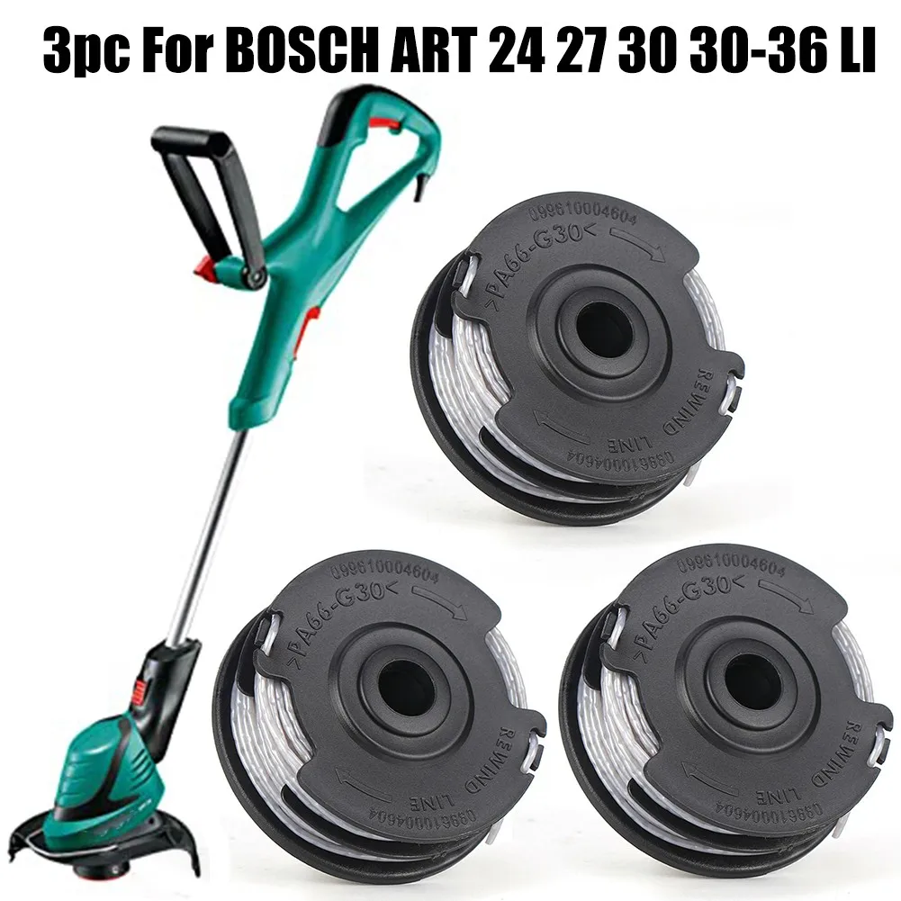 Set mit 3 Trimmerfadenrollen für Bosch ART 24 27 30 3036 LI, 1,6 mm Durchmesser, 18 m Länge, für Fortless-Trimmer – Detail 17