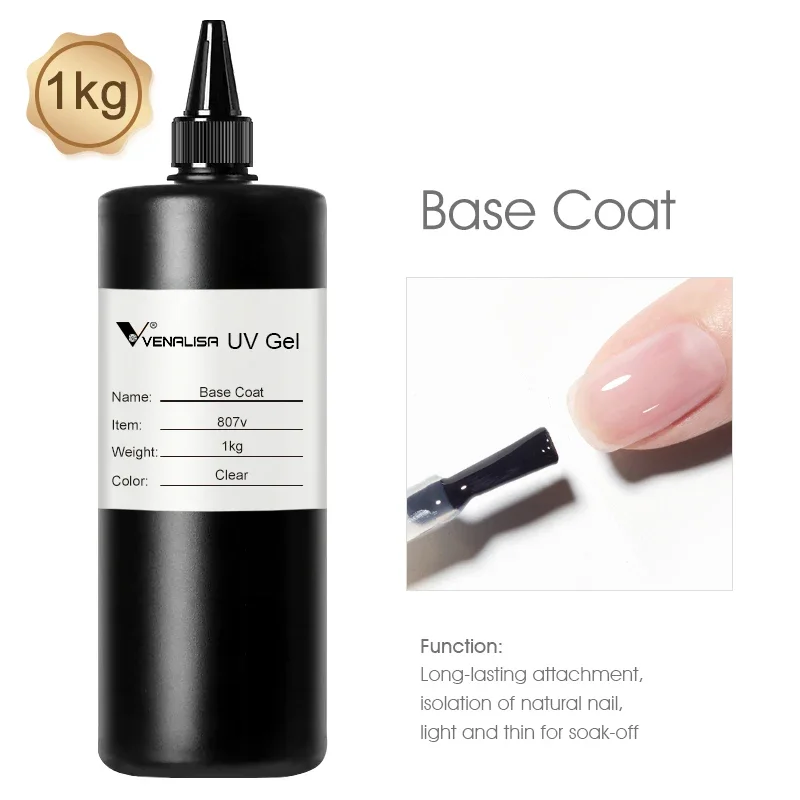 #809 Super Quality 1KG No Wipe Top Coat Primer Base Coat UV Gel Soak Off Nail Supplier China Factory Gel Polish For Nail Art 2