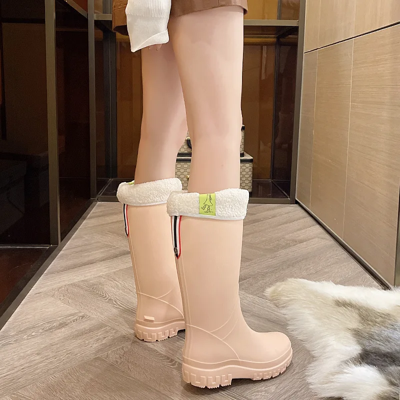 2023 Waterproof Women Rain Boots Knee-high Anti-slip Boots Outdoor Garden Rain Shoes For Woman