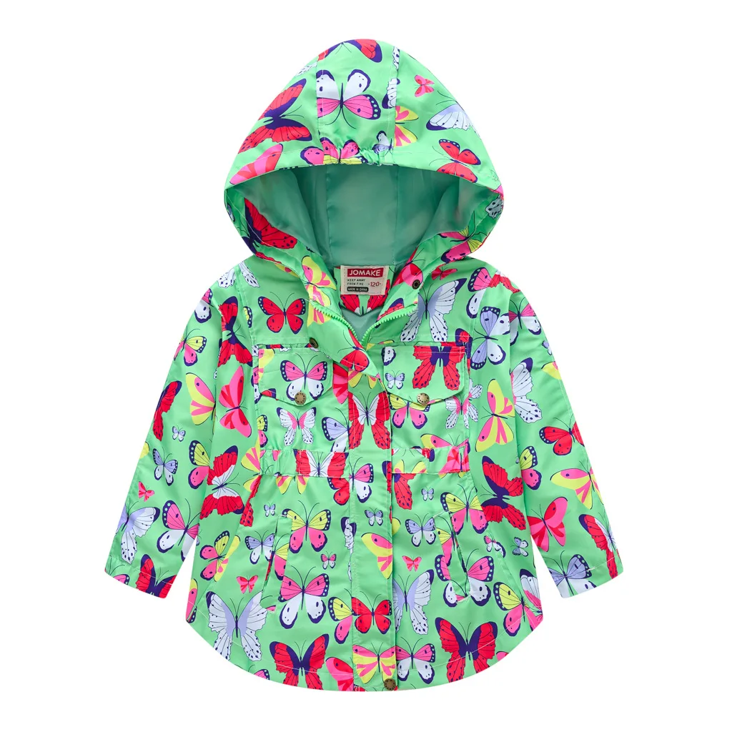 New Children's Butterfly Trench Hat Cute Jacket Girls Coat