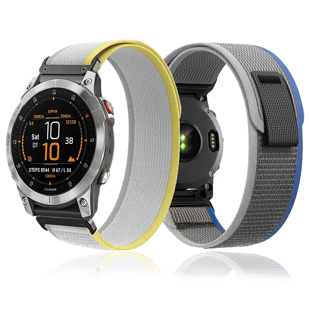 

22 26mm Trail Loop Nylon Strap For Garmin Epix Pro Gen 2 QuickFit Breathable Canvas Bracelet Descent Mk2i Mk1 Enduro2 Sport Band