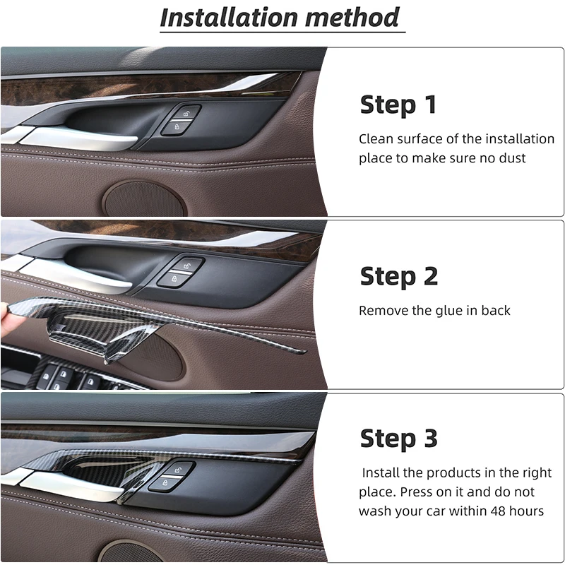 BMW X5 F15 X6 F16 2014-2018 용, 스티어링 휠, 대시 보드, 콘솔 기어 시프터, 패널 스티커, 자동차 인테리어 탄소 섬유 트림 커버