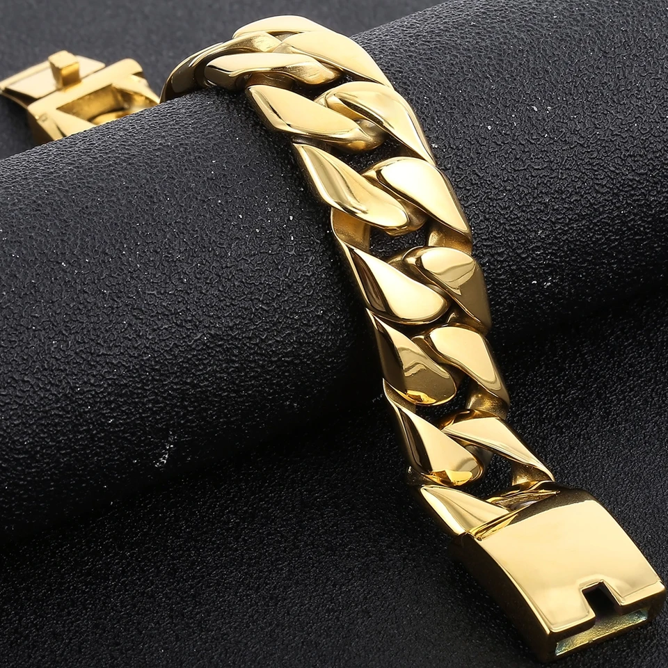 Bracciale Maglia Milano Placcato Oro 18k Charme | Ajsed Christmas - Foto 6
