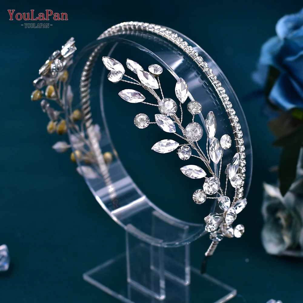 YouLaPan Woman Headdress for Party Wedding Hair Accessories Rhinestone Bridal Headband Head Hoop Girl Bride Headpiece HP531 hair accessories bridal hair accessories crown headband