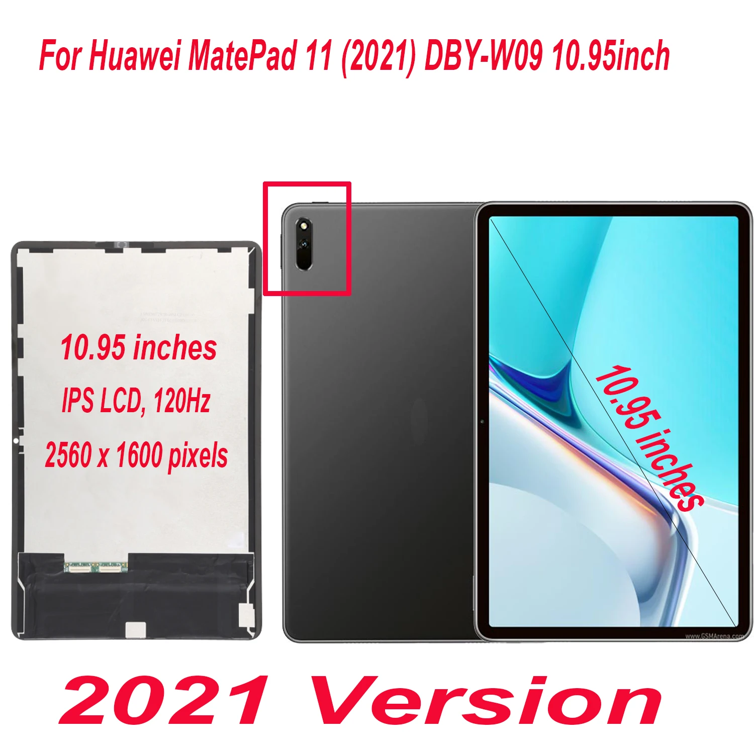 Lcd Display Touch Screen Digitizer Painel de Vidro Huawei Matepad 11 Dbr-w10 Dby-w09 120hz Ips - Imagem 3