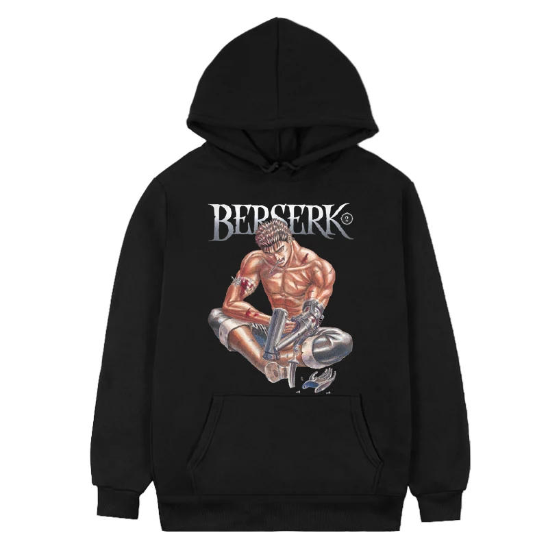 

Berserk Guts Leisure Black Swordsman Anime Manga Comfortable Popular Sweatshirt Novelty Creative Aesthetic Student Hipster Tops