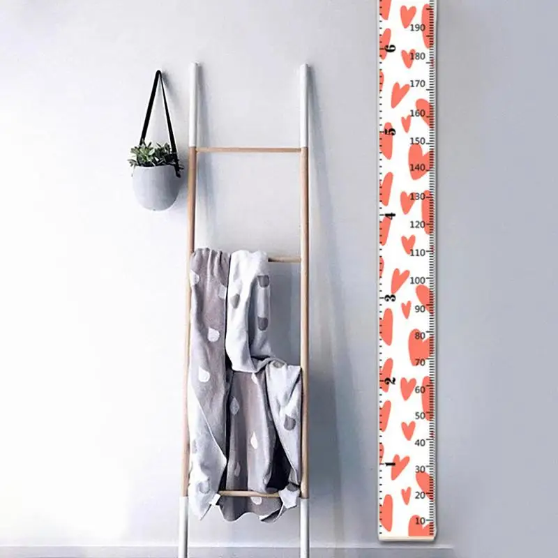 Kids Measuring Chart For Wall Cartoon Growth Chart For Measurement Fabric Wall Art Removable Decor Home Decoration