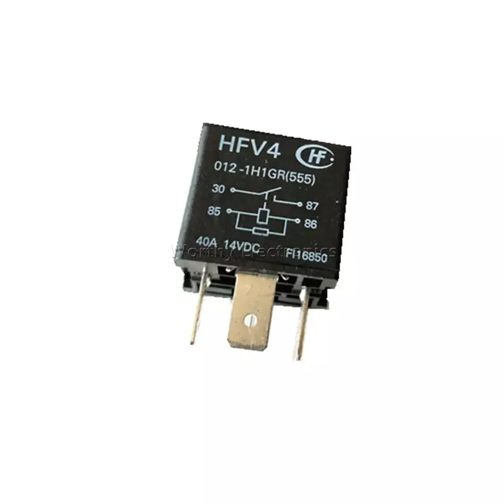 

Free Shipping 10PCS/LOT 12V 40A 4PIN Relay HFV4 012-1H1GR